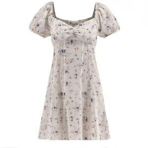 No Boundaries Womens Woven Midi Dress Ivory Combo